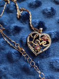 LOVE Heart Pendant Necklace