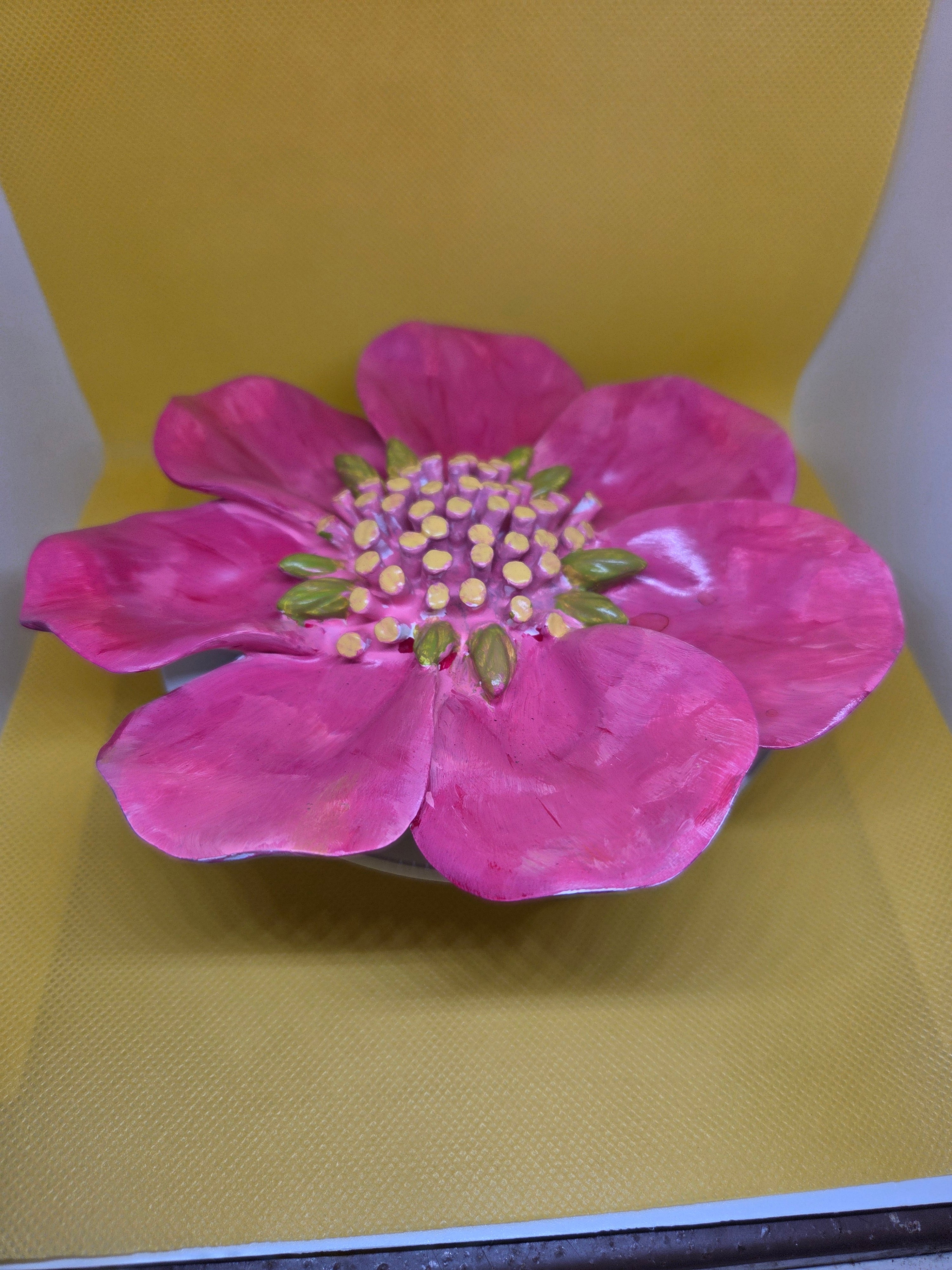 Spring Bloom Pink Flower Wall Hanger
