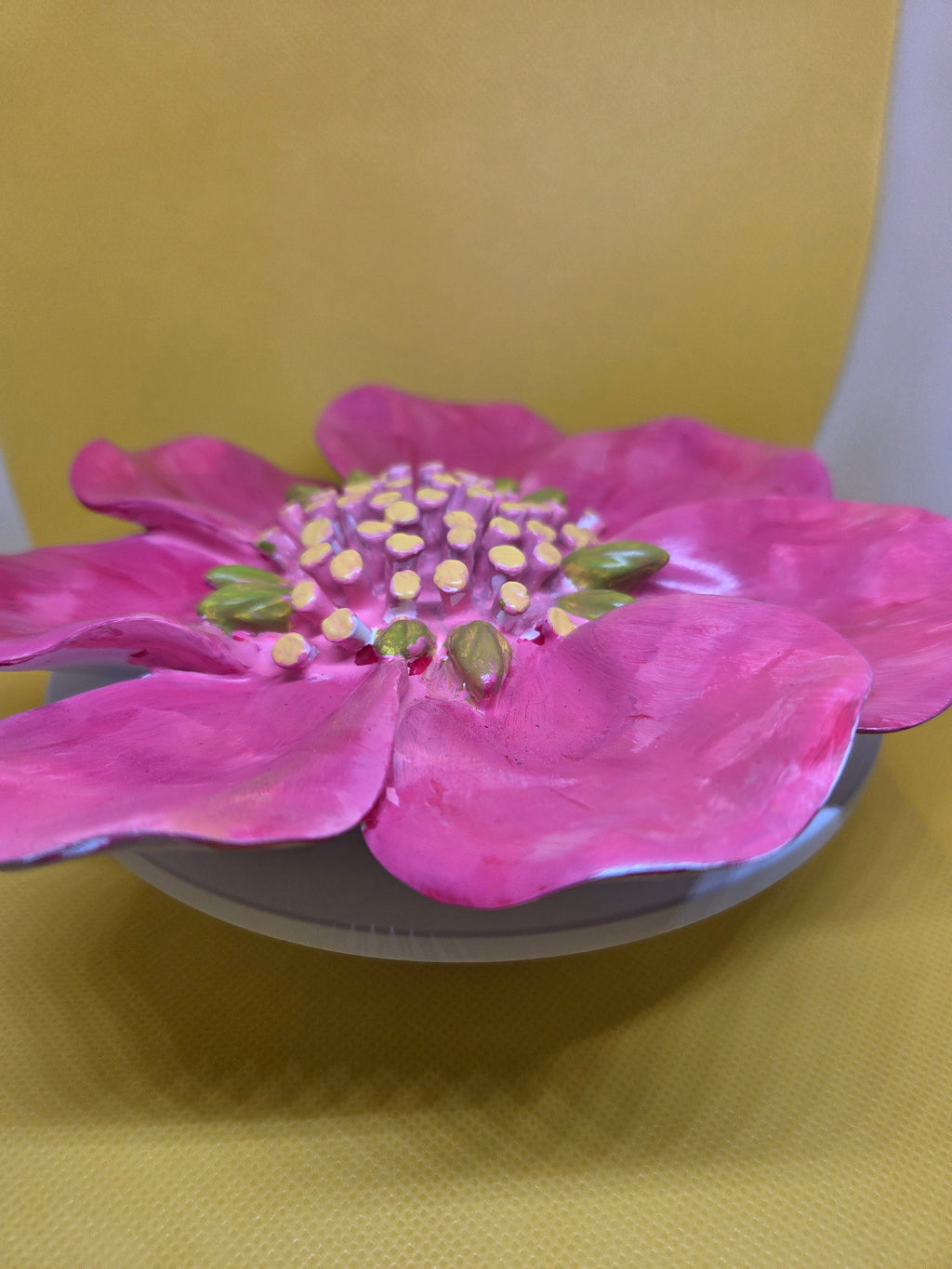 Spring Bloom Pink Flower Wall Hanger