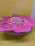 Spring Bloom Pink Flower Wall Hanger