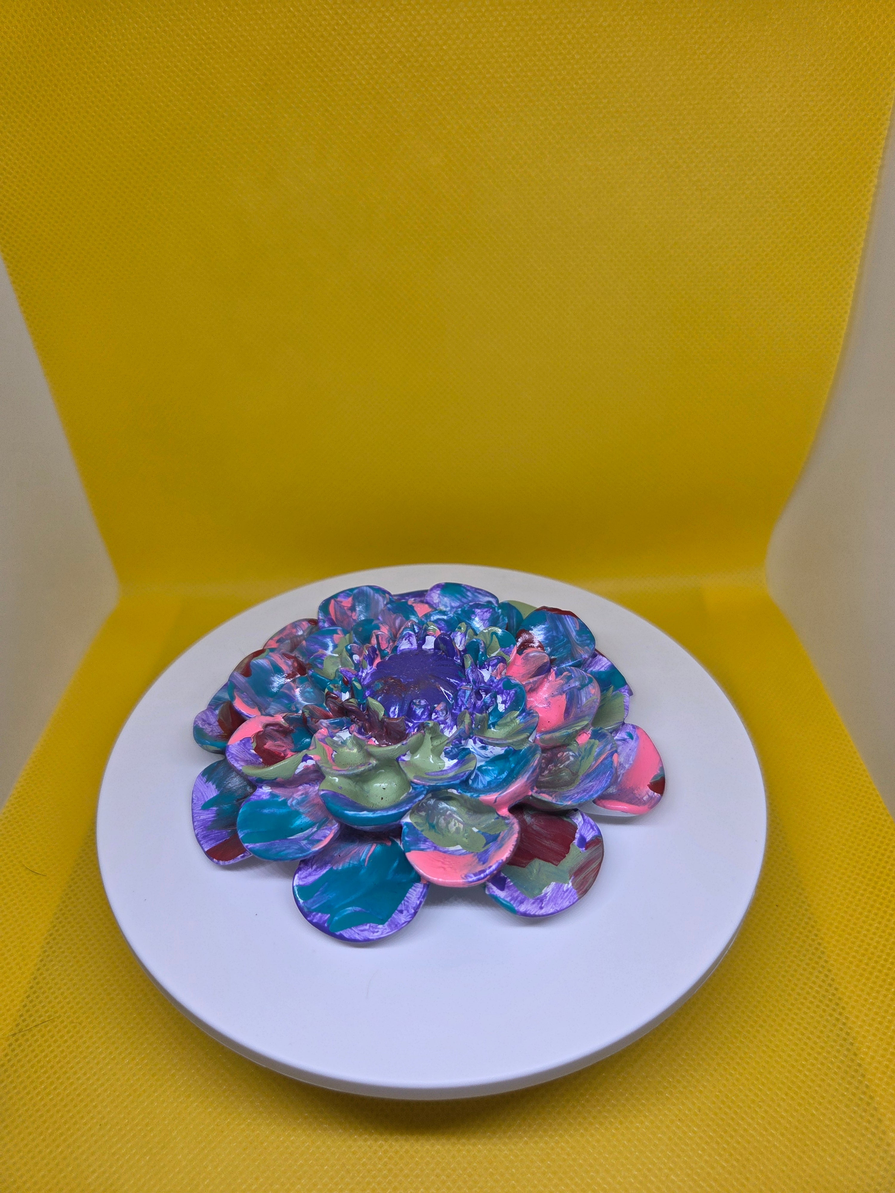 Whimsical Colorful Flower Wall Hanging