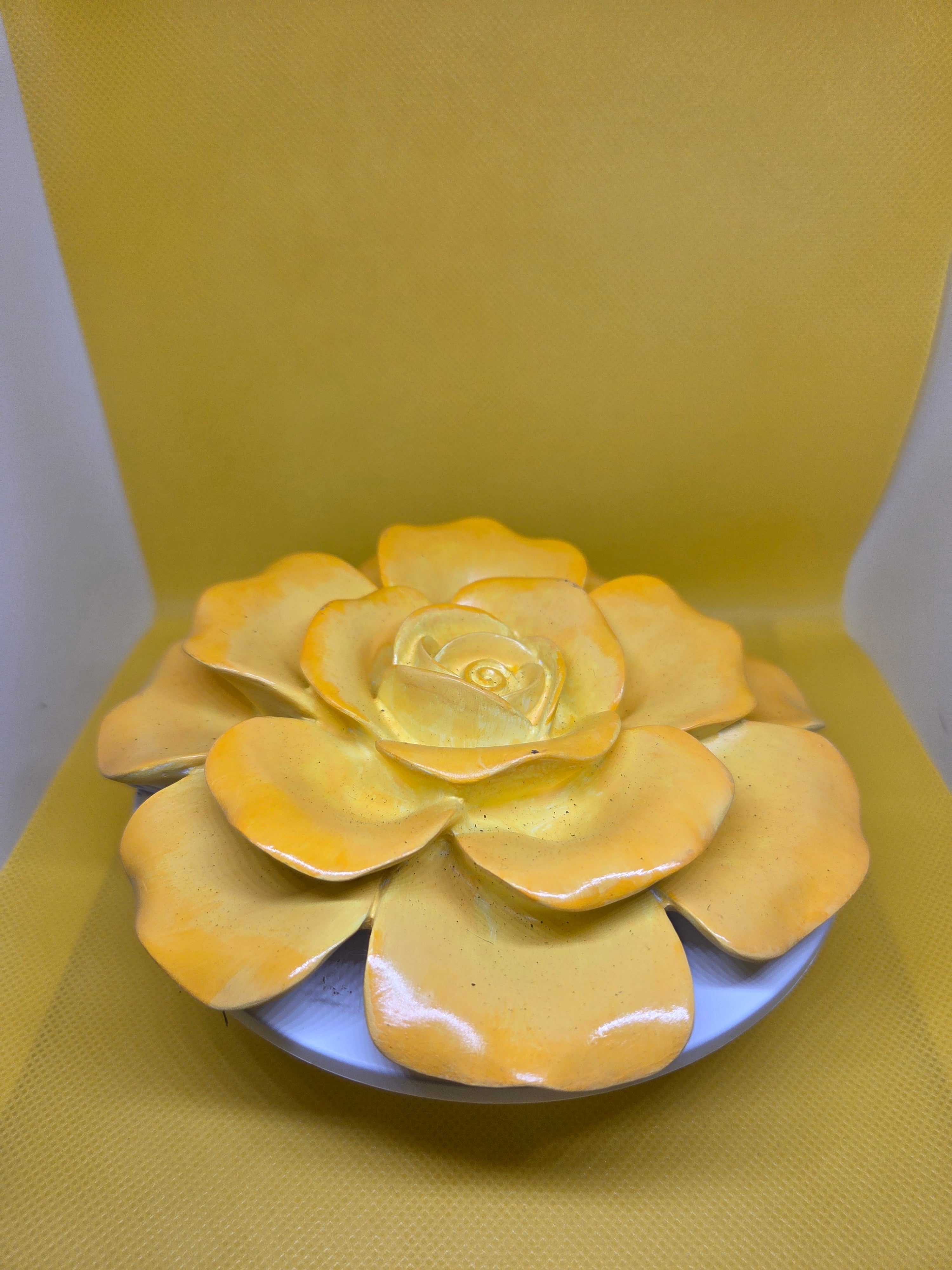 Yellow-to-Pink Gradient Flower Wall Hanger