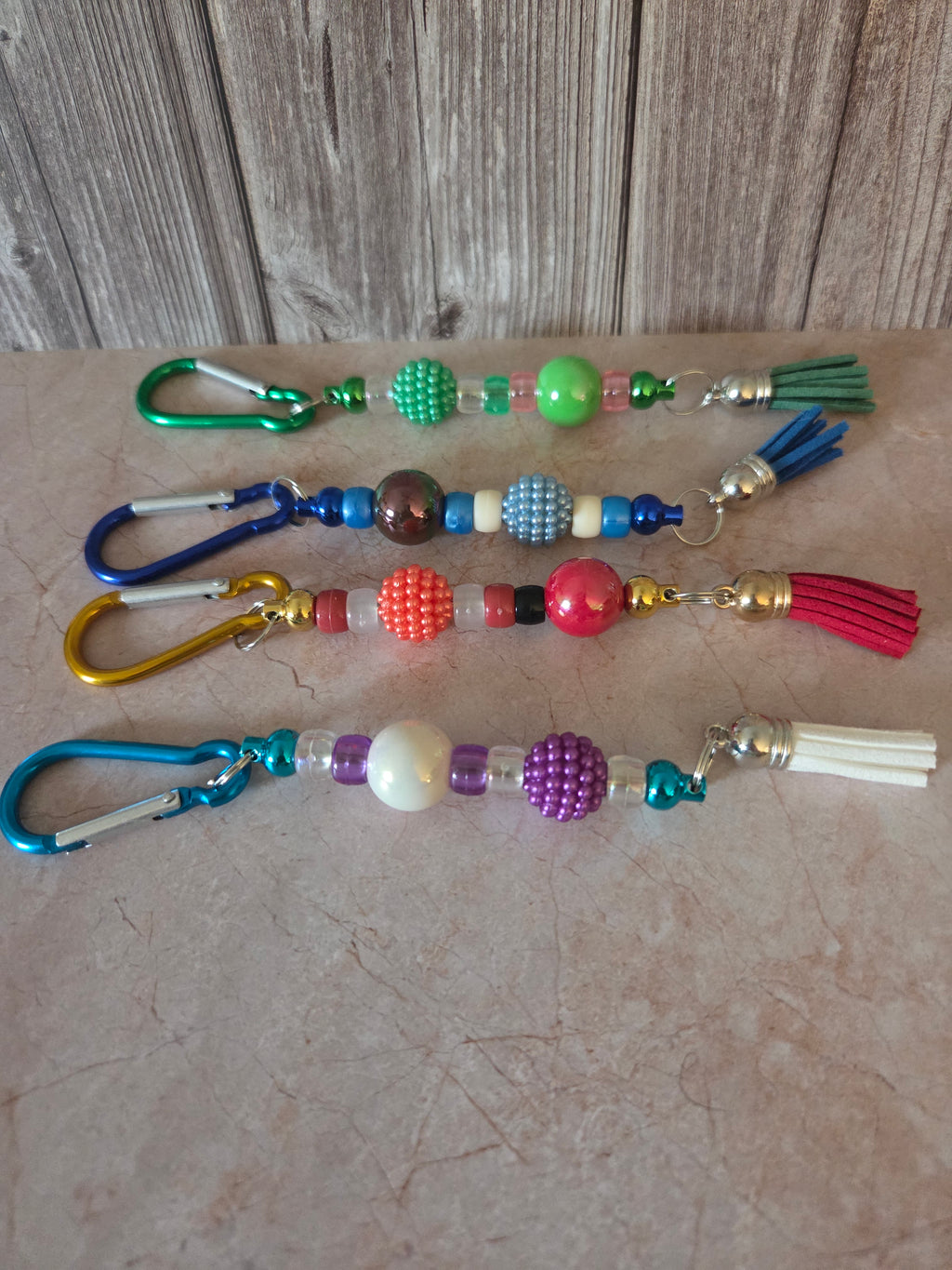 Beaded Keychain or Bag Clip