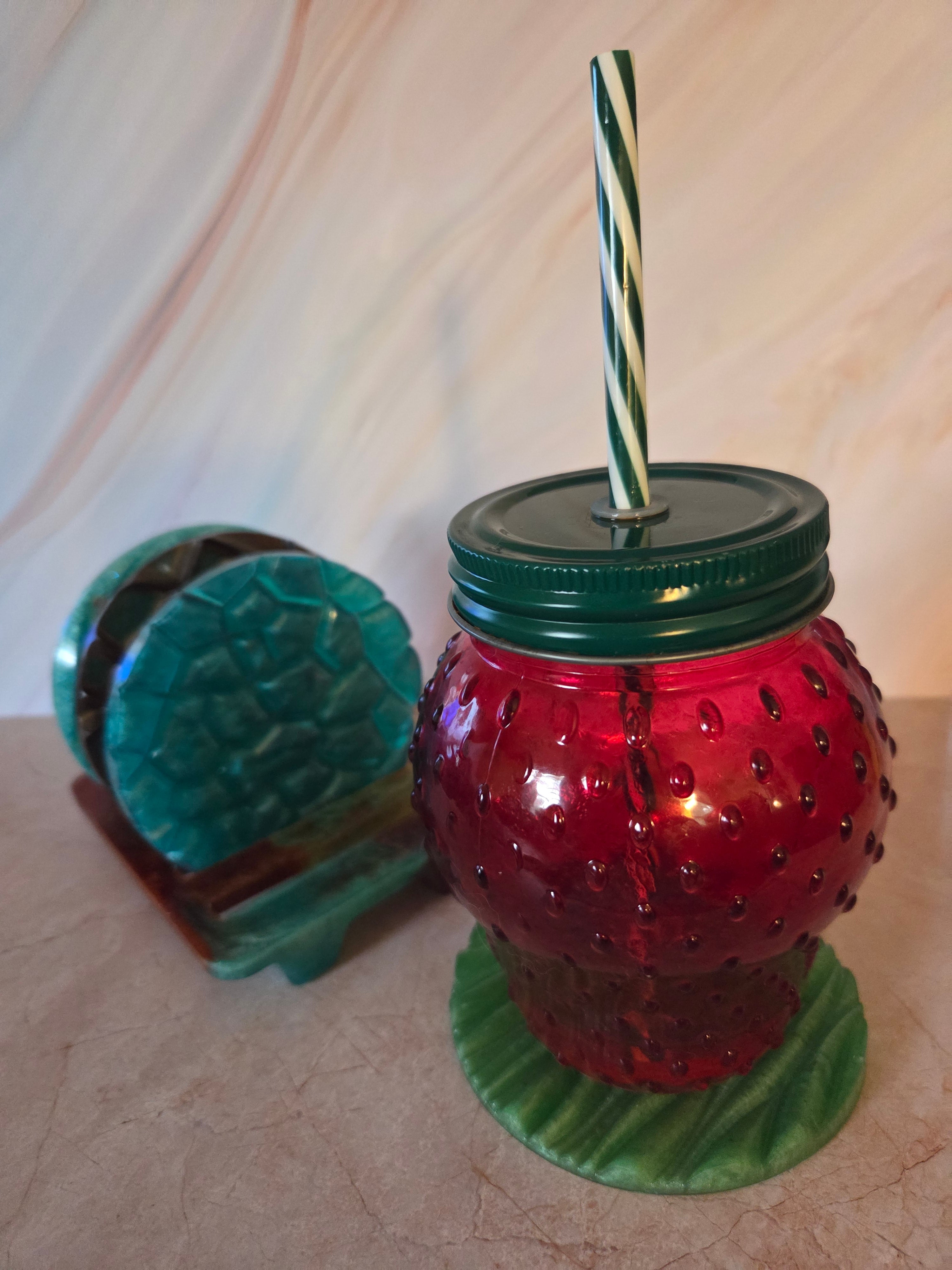 Geometric Resin Coasters with Stand