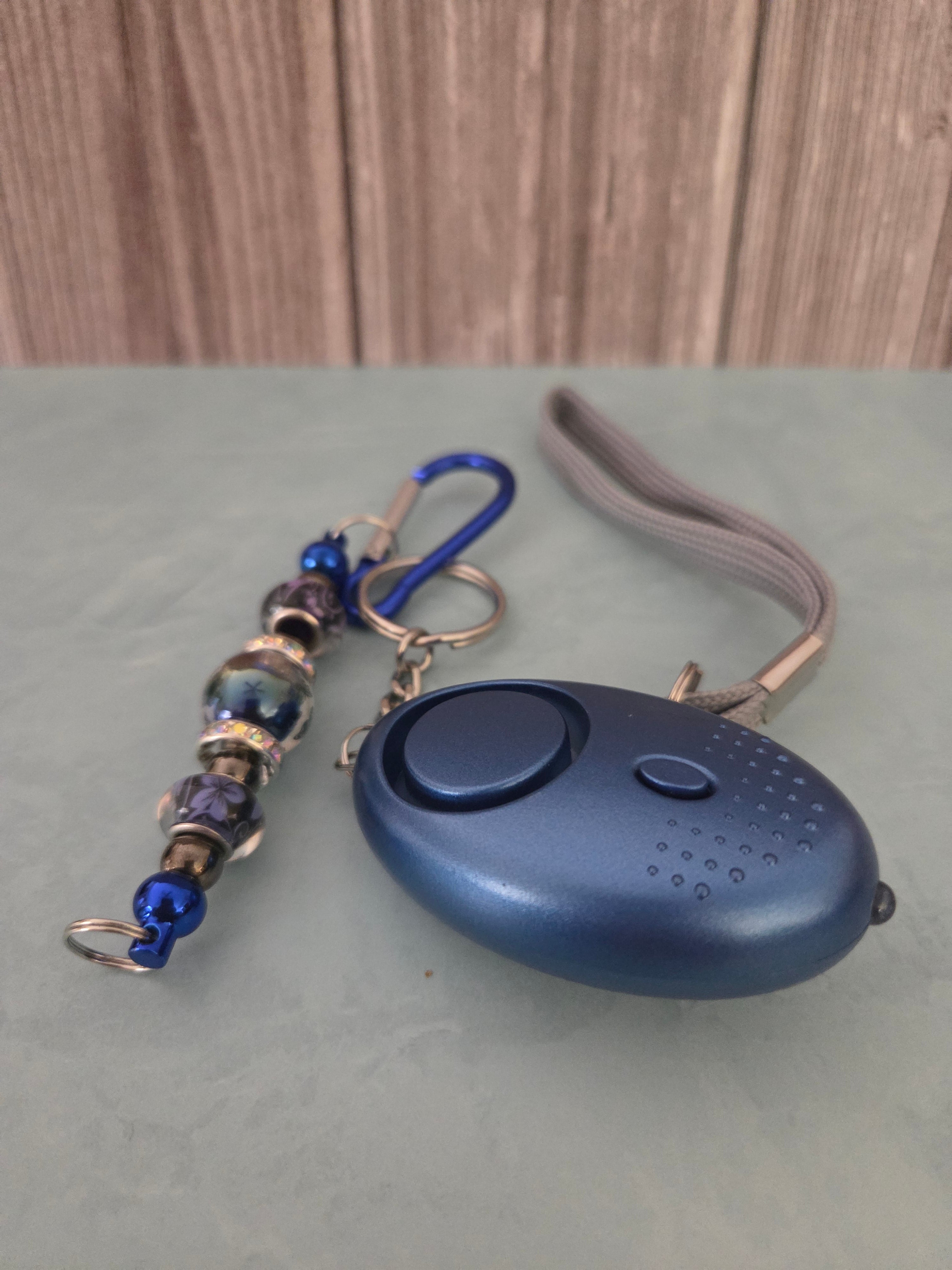Beaded Keychain and Bag Pulls with Personal Protection Alarm