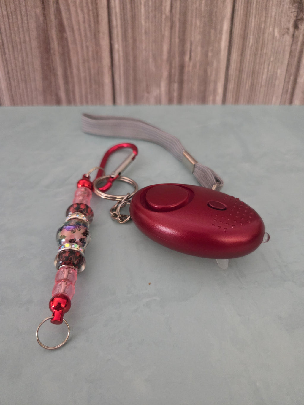 Beaded Keychain and Bag Pulls with Personal Protection Alarm