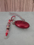 Beaded Keychain and Bag Pulls with Personal Protection Alarm