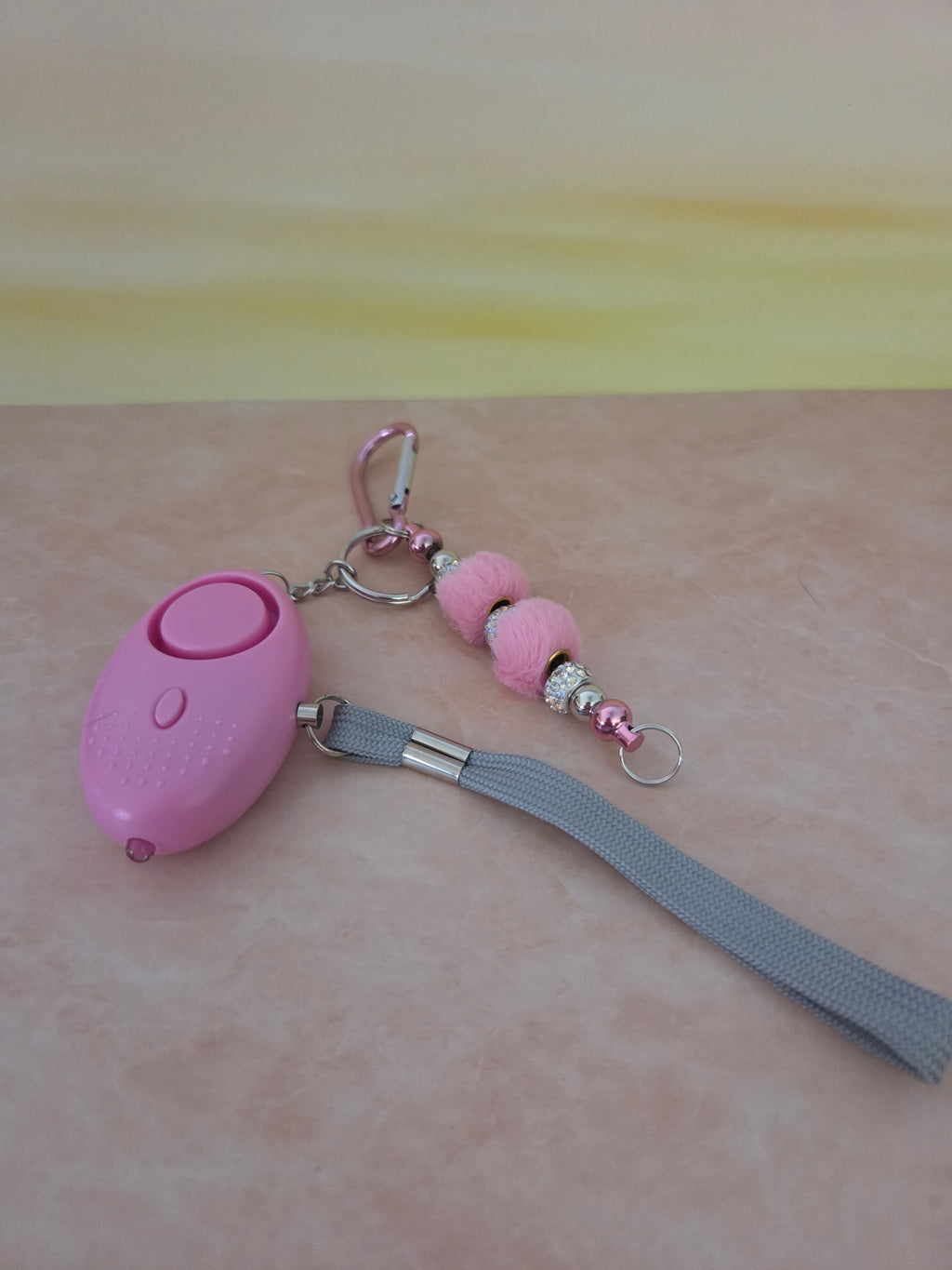 Beaded Keychain and Bag Pulls with Personal Protection Alarm